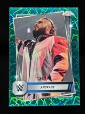 2025 Topps Chrome WWE #29 Andrade Teal Lazer Refractor #/175