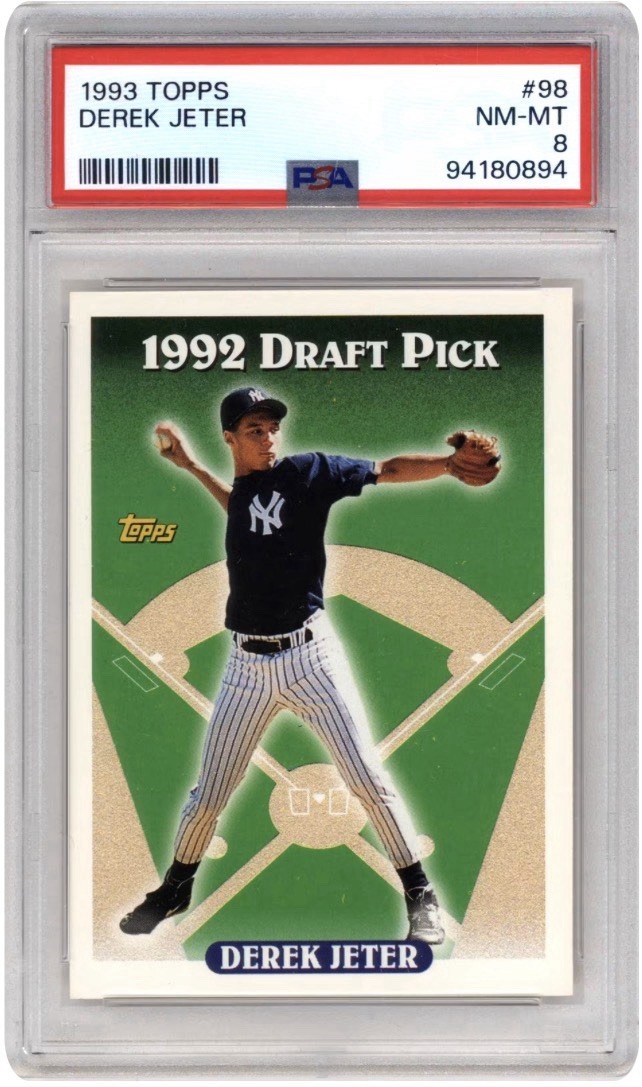 1993 Topps - Derek Jeter #98 Florida Marlins (RC) NY Yankees PSA 8 view 1