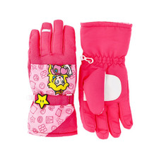 NINTENDO Super Mario Bros Princess Peach Girls Ski Gloves, Size: L/XL, Pink