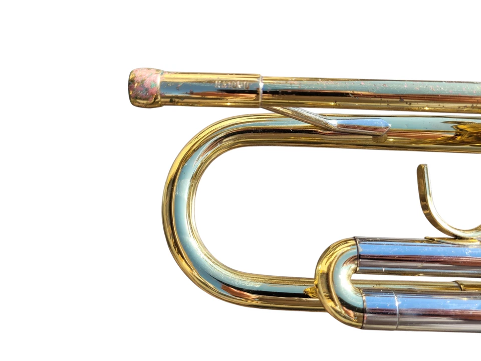 Trompeta Olds Bb Elkhardt Indiana Latón Dorado con Boquilla y Estuche Rígido MTS Foto 3 de 4