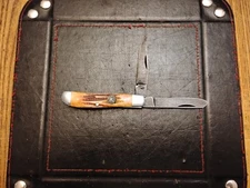 Remington Mini Trapper Folding Knife Bone Handle 2.75" Stainless Steel Blades