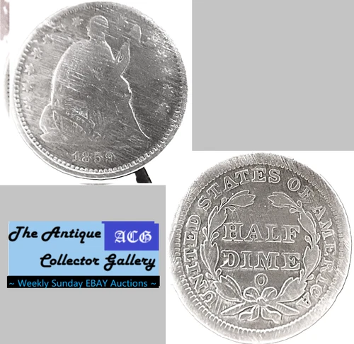 Silver 1859 O US New Orleans Mint Seated Liberty Half Dime🪙Type 2🪙