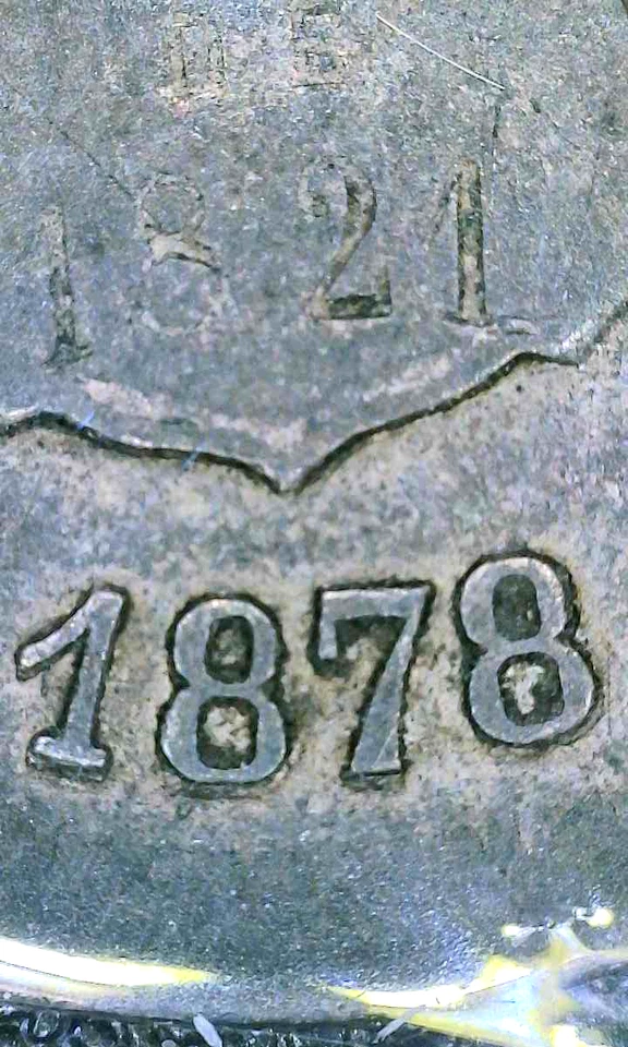 1878 Guatemala Silver 1 Real - Repunched Date RPD Error - Image 4 of 4