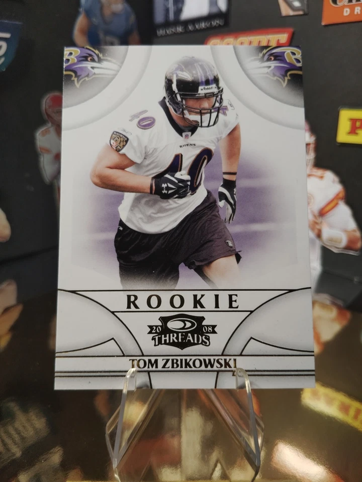 2008 Donruss Threads - Rookie Tom Zbikowski #242 Century Proof Gold    /999 (RC) - Image 4 of 4