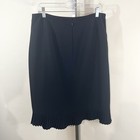 JONES STUDIO Women’s Size 14 Pencil Skirt Pleated Hem Solid Black Lined Career — photo 8