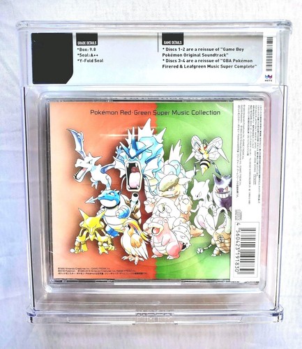 WATA 9.8 A++ POKEMON ROT & GRÜN Super Music Collection 4 Discs Soundtrack Japan - Bild 3 von 12