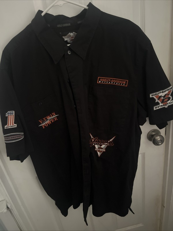Harley-Davidson Motorclothes Men's Button-Up Shirt 3XL, V-twin Power, Classic