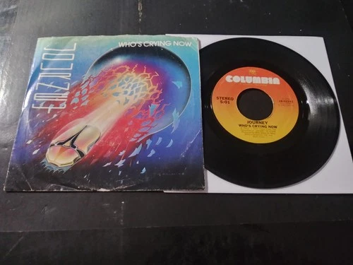 Journey – Who's Crying Now VG+ Original 45RPM Columbia Record & Pic Sleeve 1981