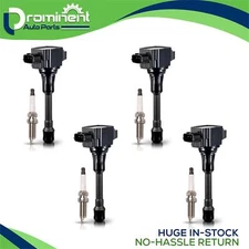 4 Ignition Coil & Iridium Spark Plug for Nissan Versa Sentra Rogue Altima UF549
