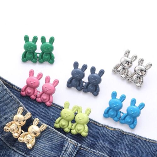 Alloy Jeans Belt Buckle Easy To Install Button Clip Waist Button  Jeans Pants - Afbeelding 1 van 16