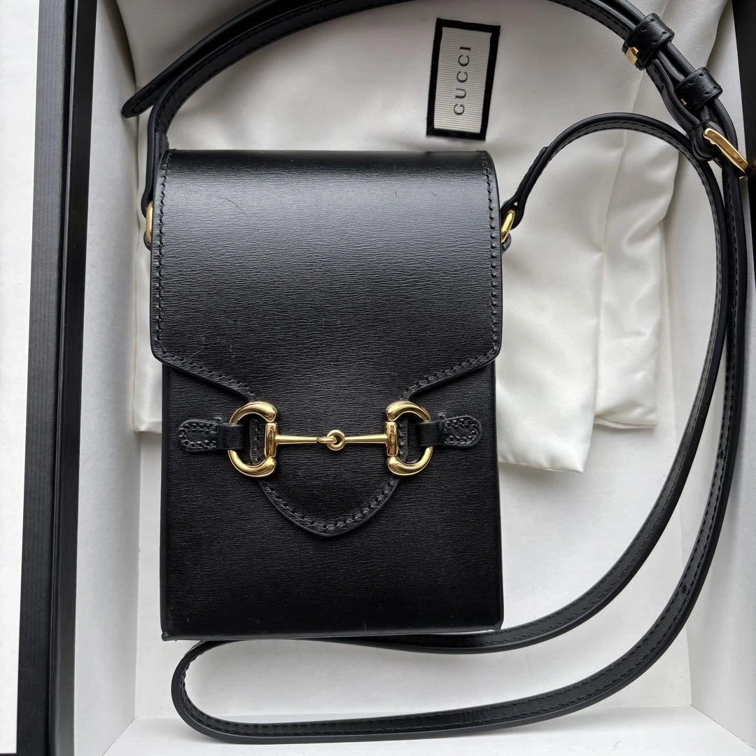 Sac à bandoulière GUCCI en cuir noir 625615 #PCEEUC