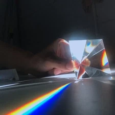 Rainbow Optical Glass Crystal Pyramid Prism for Science Survey Light Spectrum