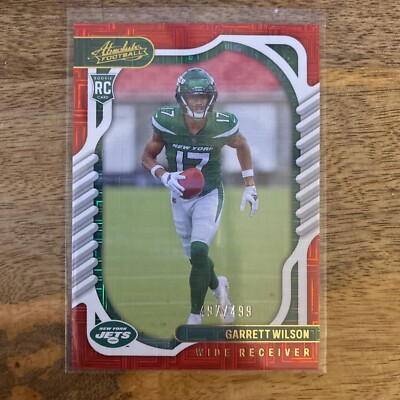 2022 Absolute #106 RC SP Red Mojo /499 Garrett Wilson New York Jets NFL