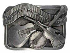 Country Western Brass Belt Buckle 1984