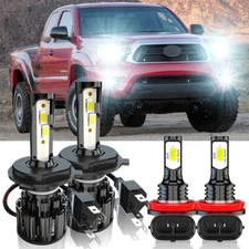For Toyota Tacoma 2012-2015 Combo Kit 4x 6000K LED Headlight High/Low Fog Lights