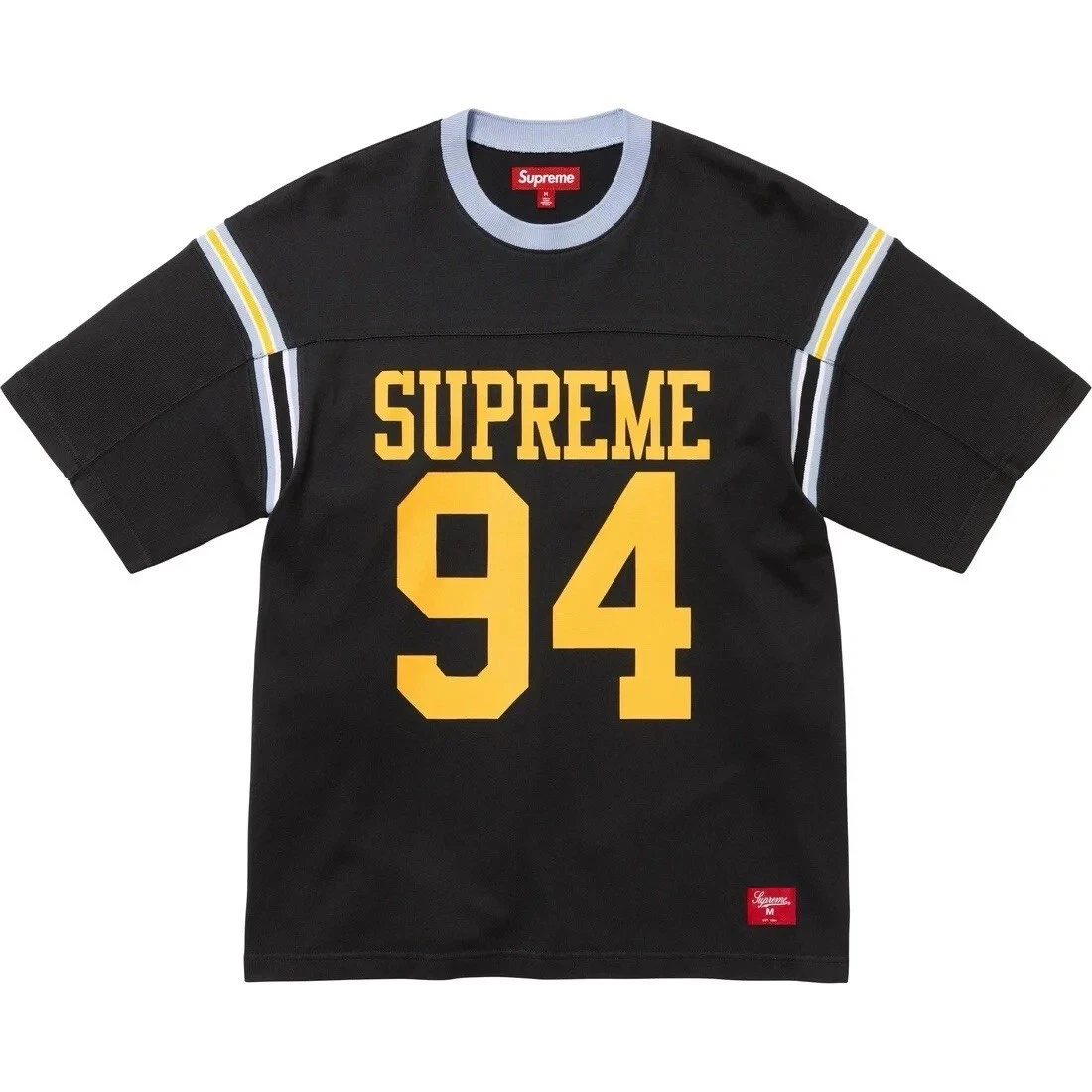 Haut de football Supreme Split S/S   Noir   Large EN MAIN