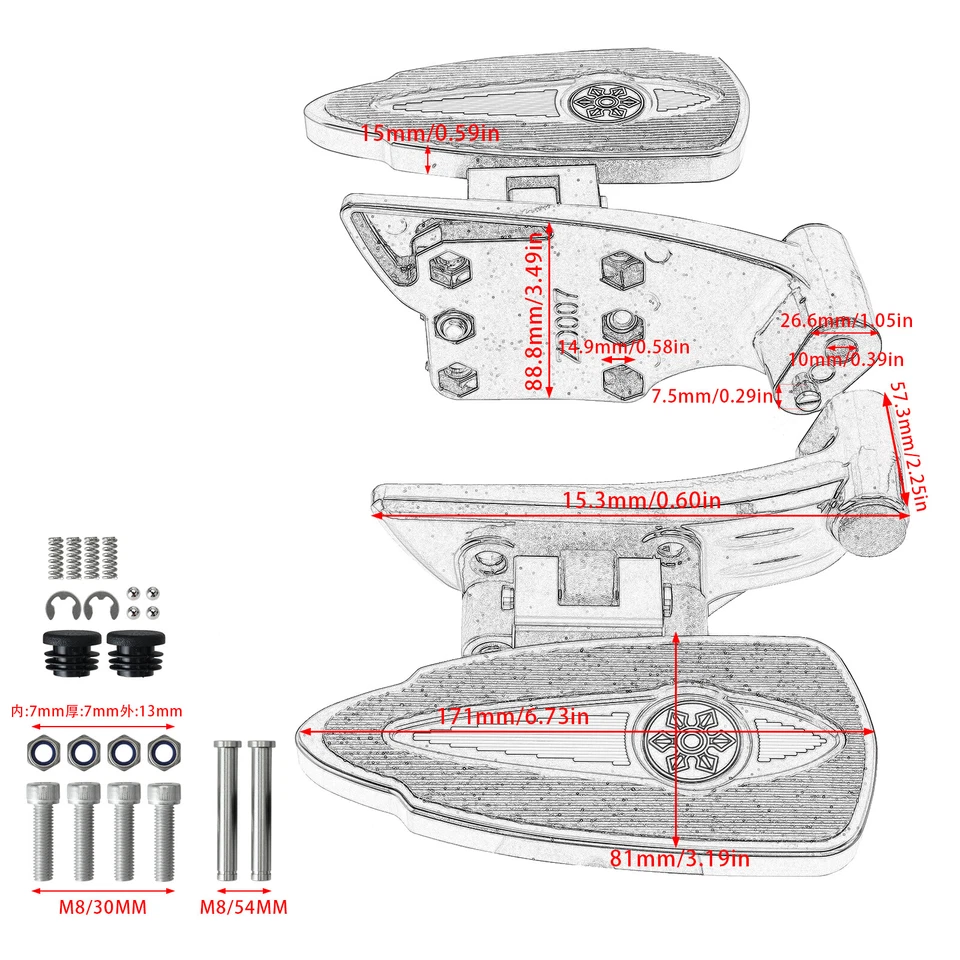 Beifahrer-Trittbretter Für Indian Springfield Challenger Chieftain Floorboards - Bild 2 von 4