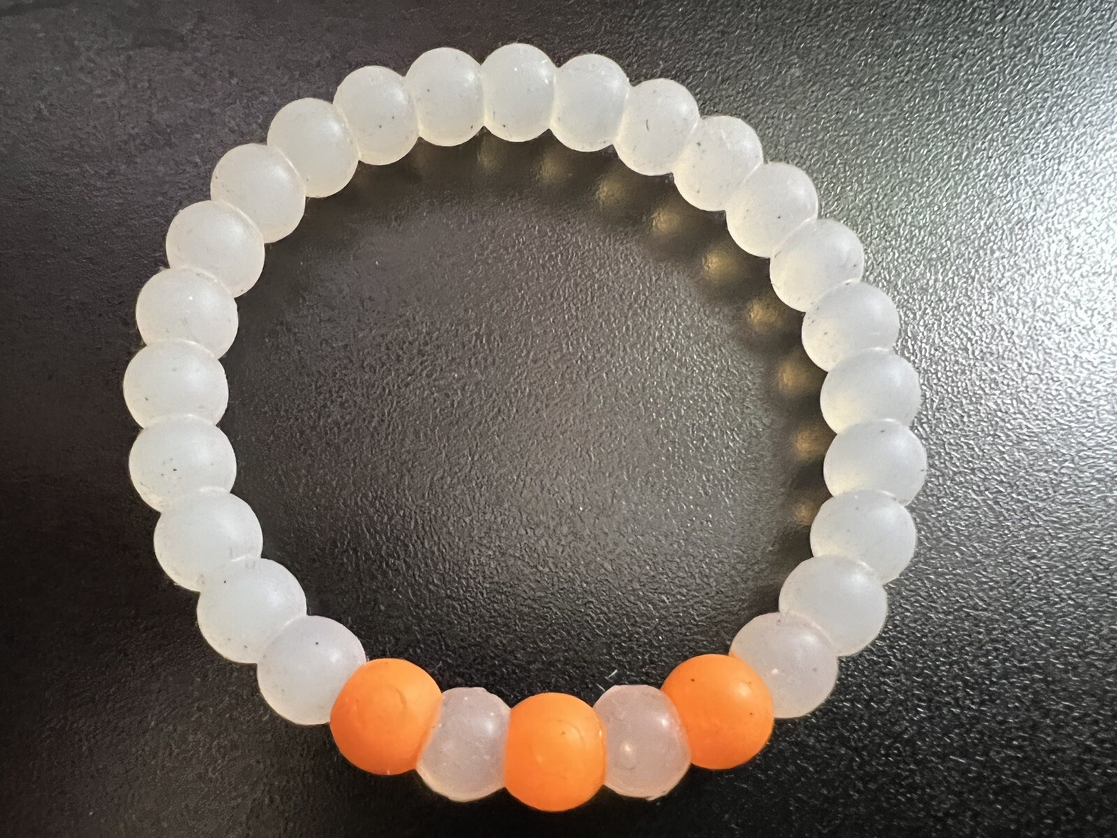 Clear & Orange Rubber Balls Stretchy Bracelet eBay