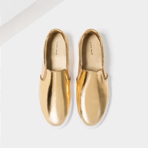 zara gold sneakers