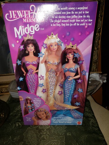 Barbie 1995 Mattel Jewel Hair Mermaid 14589 bambola "Midge" nuova con scatola - Foto 6 di 12