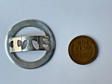 Vintage LEONORE DOSKOW Sterling Silver ITE Initial Monogram SCARF RING 5.2 Grams