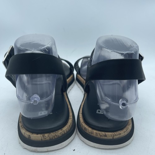 Sandalias B-52 by Bullboxer negras plataforma plana punta abierta correa al tobillo talla 10 - Imagen 6 de 8