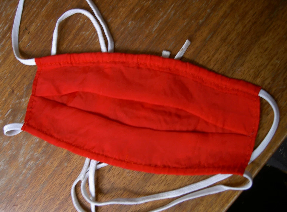 FACE MASK RED STING MICHAEL JACKSON STYLE HAND MADE COSPLAY - Image 2 of 2