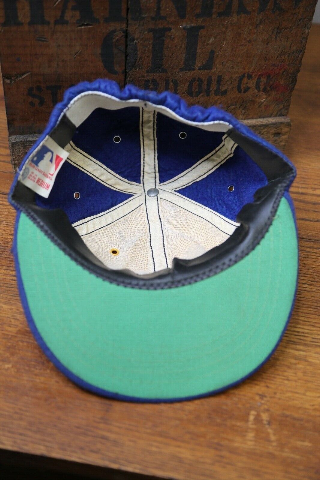Vintage Wool Baseball Cap Hat MLB Milwaukee 1950s Estate Find medium