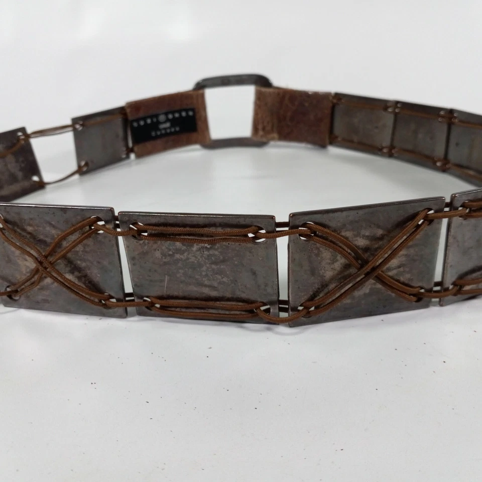 Suzi Roher Hip Belt Small 36 38 Concho Leather Brown - Image 3 of 4