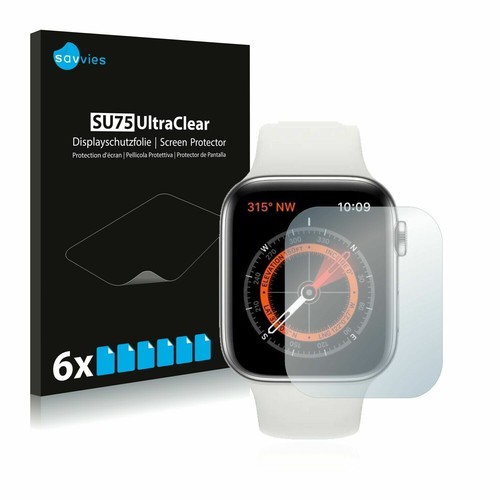 6x Transparent ULTRA Clear Screen Protector for Apple Watch Series 5 (44mm) - 第 1/7 張圖片