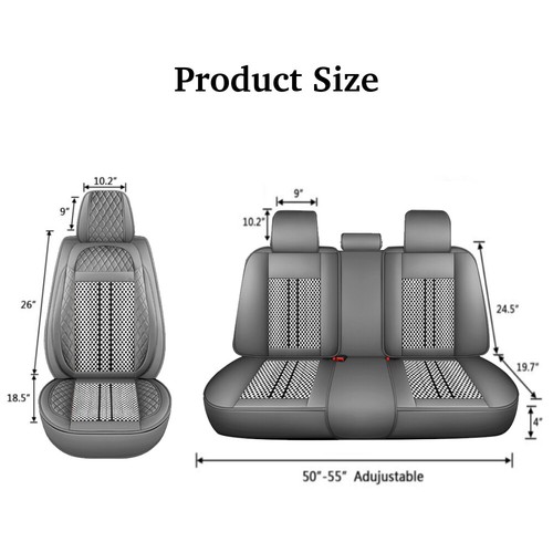 Luxury Leather Car Seat Covers Full Set Front Rear Protector for TOYOTA TACOMA - Picture 20 of 25