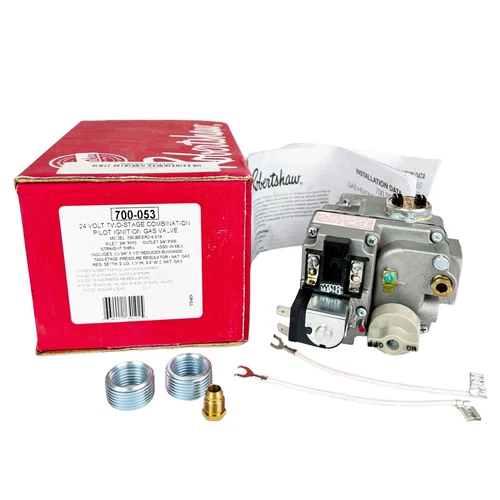 Robertshaw 700-053 3/4" 24V 2 Stage Combination Pilot Ignition Gas Valve