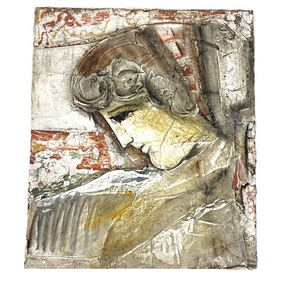 L Biro Ljubo Modernist Mixed Media Textured Acrylic Impasto Painting On Board
