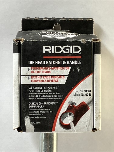 Ridgid 38540 OO-R Manual Pipe Threader Ratchet and Handle Assembly Alloy Steel - Picture 2 of 3
