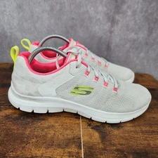 Skechers Flex Appeal 4.0 Sneakers Womens 10 White Comfort Walking Shoes *