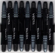 WINMAU VECTA Black Inbetween Polcarbonate/Aluminum Top Dart Shafts: 1 set of 3