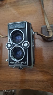 Rollei Magic II (Modell 232) Franke und Heidecke TLR Kamera + Ledertasche 1962
