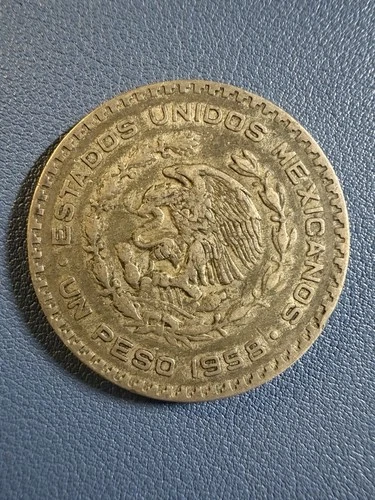 Photo of a 1958 Mexico Un Peso Silver from an eBay listing that sold on Jul 20, 2026