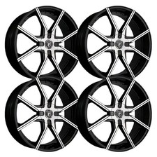 Set-4 Pinnacle P96 22x8.5 5x120 Black Machine 38mm Wheels Rims 22 Inch