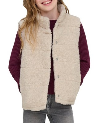 Kids Only Mädchen Teddy Weste Sherpa Kinderweste Outdoorweste Vest KOGSandra