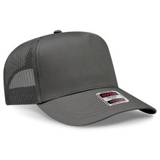 New OTTO CAP  5 Panel Mid Profile Mesh Back Trucker Hat Charcoal 12 pack