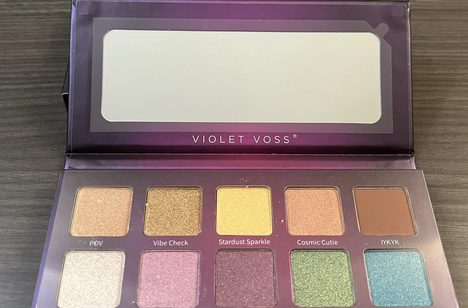 Paleta de sombras de ojos Violet Voss Disco Drip 10 tonos brillantes espejo tamaño completo NUEVO Foto 4 de 4