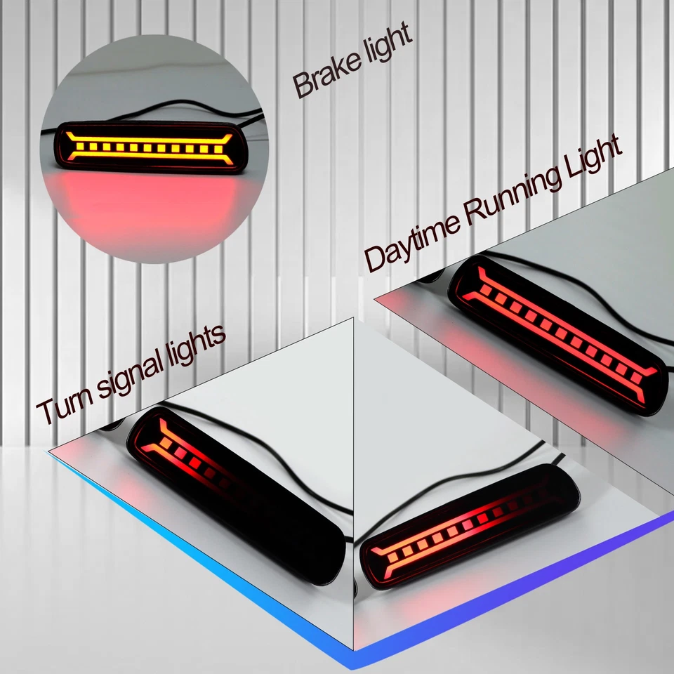 Luz de freno reflectora trasera LED DRL humo para Toyota Land Cruiser 1998-2007 LX470 Foto 4 de 4