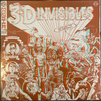 3-D Invisibles- Jump Off The Screen- Rare Vinyl LP + Glasses (Neurotic Bop) -New