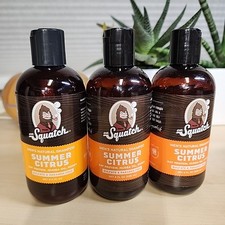 Lot of 3 Dr. Squatch Men's Natural Shampoo Summer Citrus 8 oz