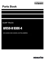 Komatsu AFE59-H 930E-4 Dump Truck Parts Catalog Manual