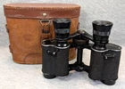 WW2 French Military Binoculars w/ Leather Case ALCE Paris Extra Bright