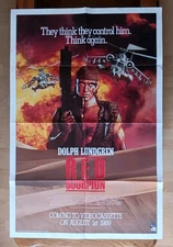 1989 Red Scorpion Vintage Home Video Movie Poster 27"X41" Folded. Dolph Lundgren
