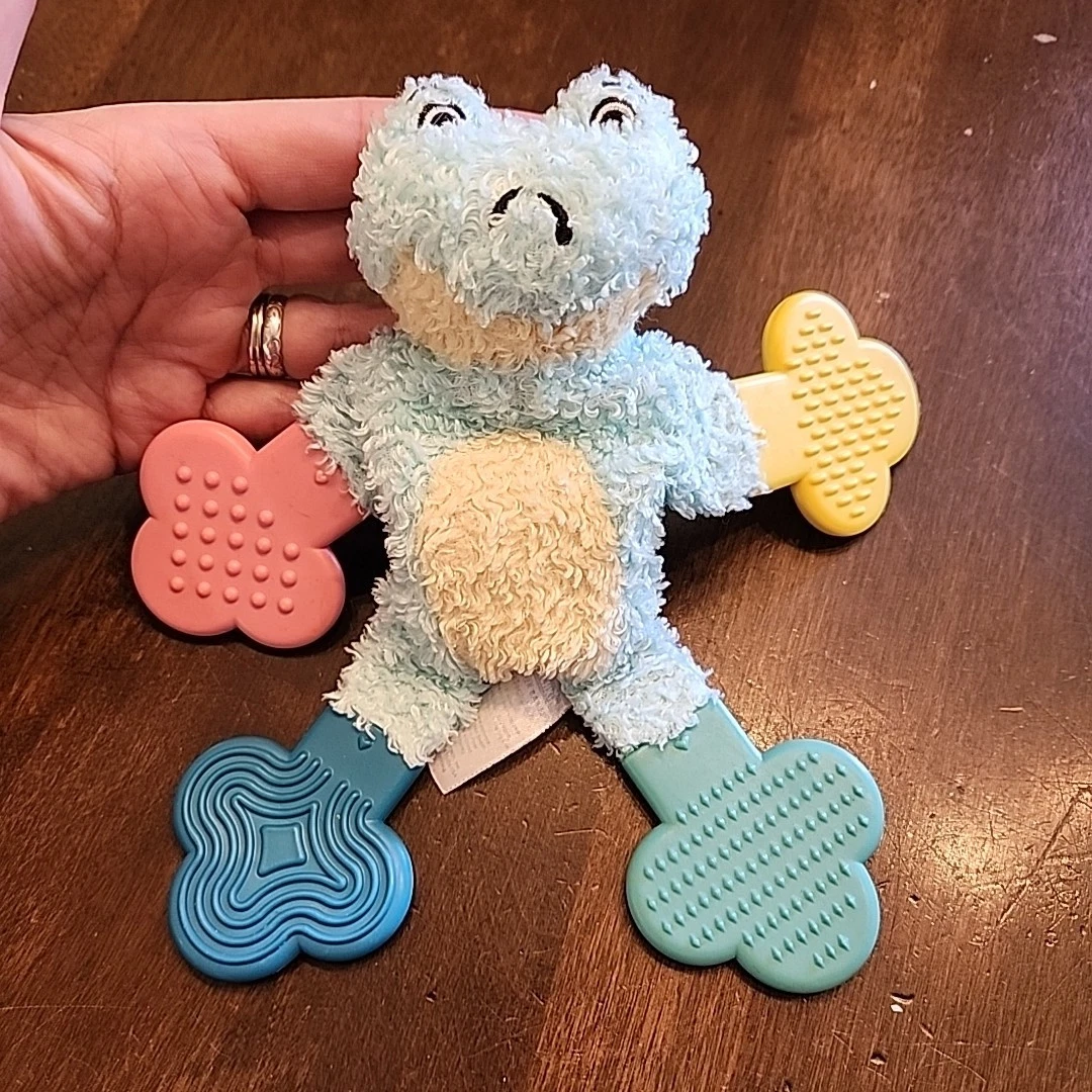 Munchkin Infant Baby Teether Plush Frog Vintage Toy Beanbag