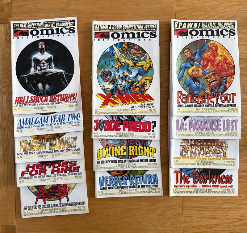 Comics International 1997 (complete set: 13 issues) UK magazine job lot bundle